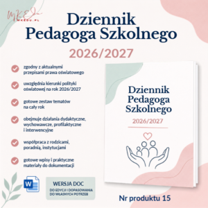 Dziennik pedagoga szkolnego 2026/2027