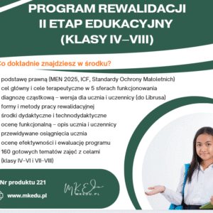 Program zajęć rewalidacyjnych – II etap edukacyjny (klasy IV–VIII) + tematy 80 (klasy IV-VI)+80 (klasy VI – VIII)