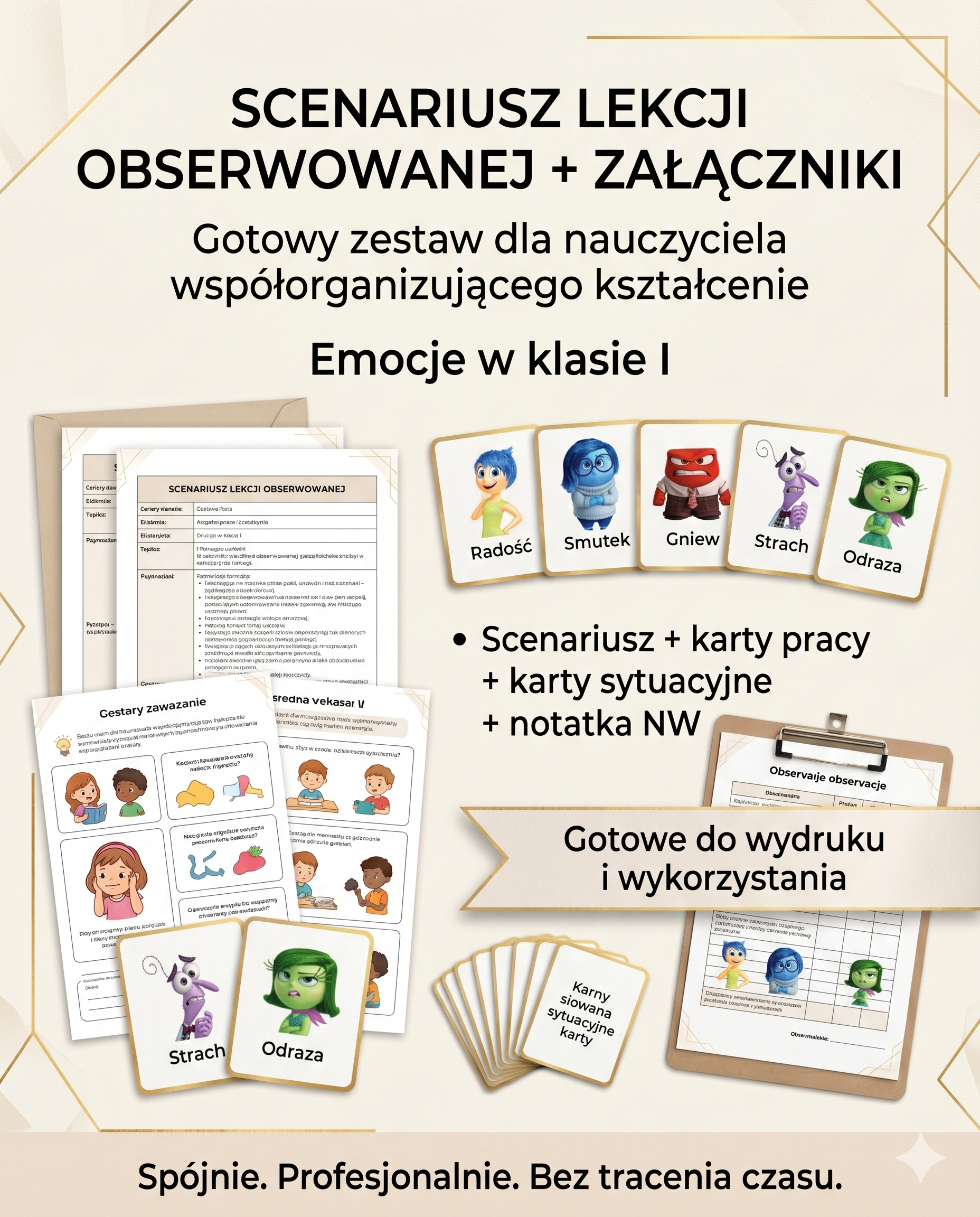 Scenariusz lekcji obserwowanej dla klasy 1 SP (w tym uczniowie w spektrum autyzmu) inspirowany bajką „W głowie się nie mieści”.