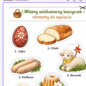 Świąteczny stół wielkanocny – gotowy zestaw materiałów dla dzieci! /45 str.- A4