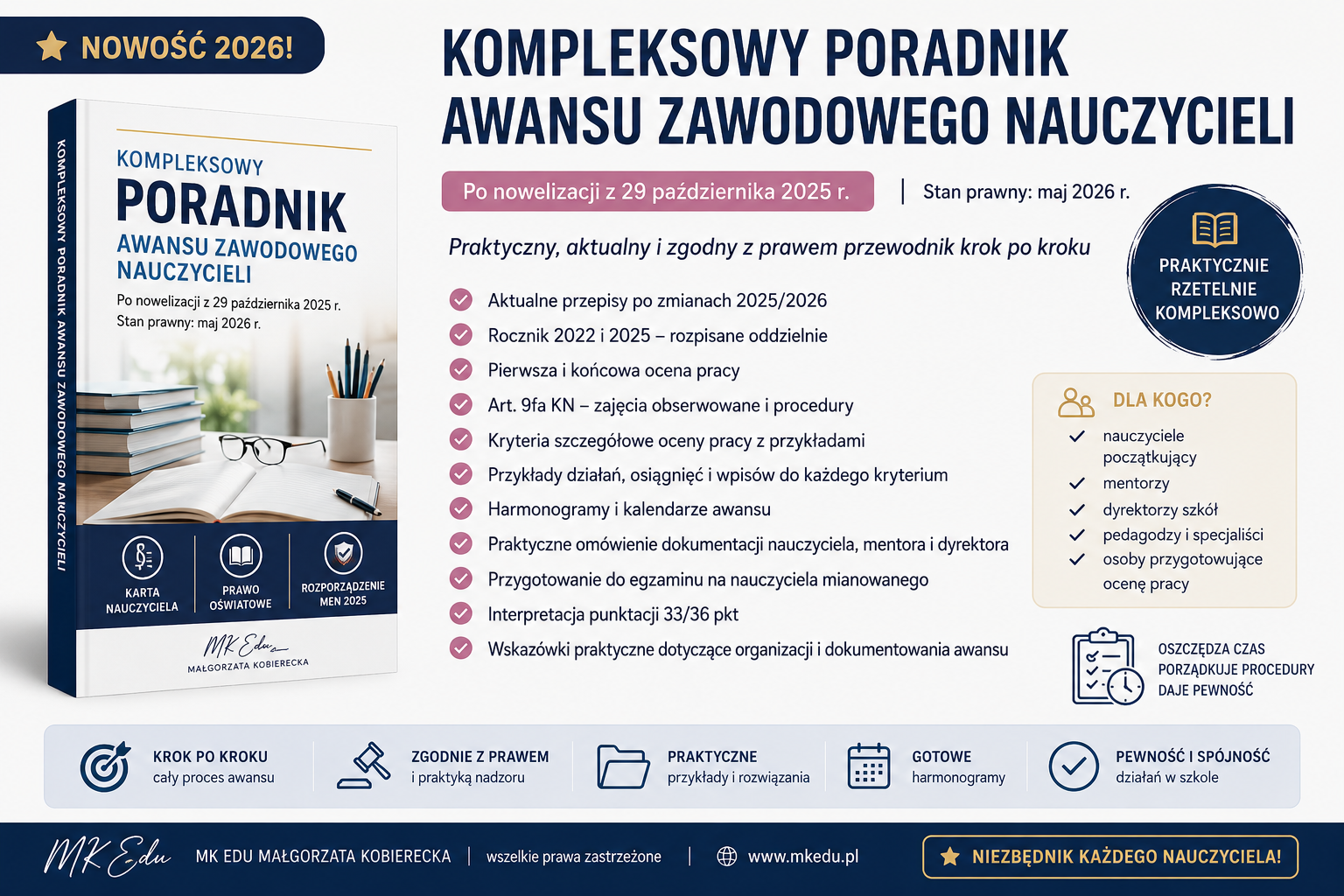 Kompleksowy Poradnik Awansu Zawodowego Nauczycieli Po nowelizacji z 29 października 2025 r. Stan prawny: maj 2026 r.