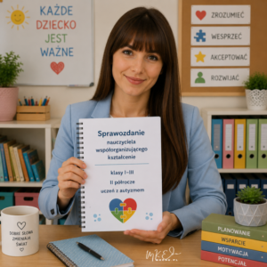 Sprawozdanie nauczyciela współorganizującego kształcenie klasy I–III, II półrocze, uczeń z autyzmem