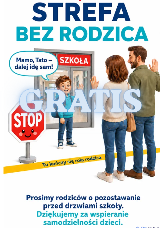 Plakat „Strefa bez rodzica”